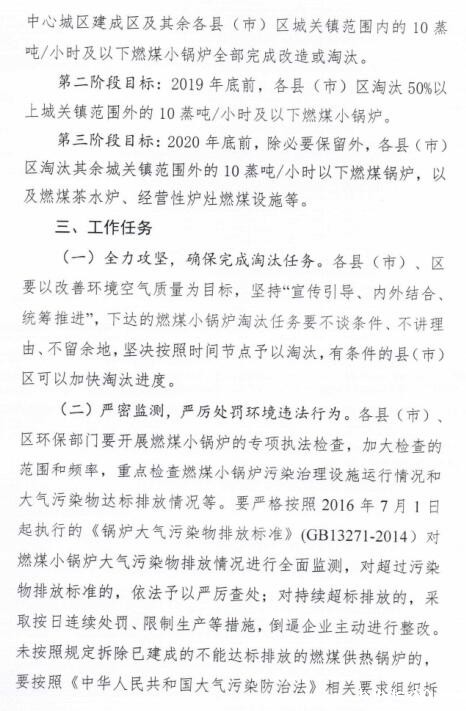 燃煤锅炉淘汰工作方案