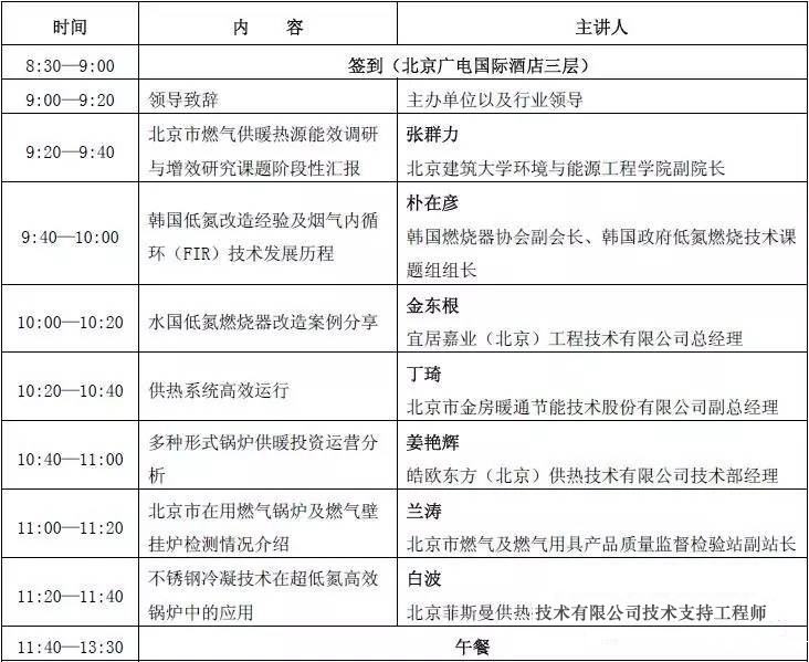 会议日程
