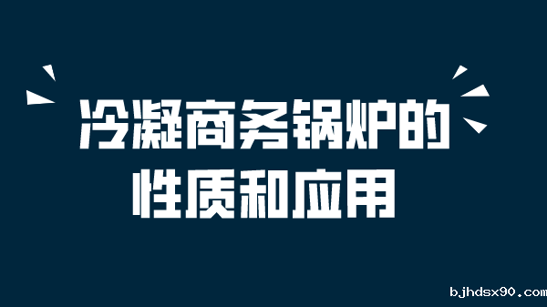 冷凝商务锅炉的性质和应用